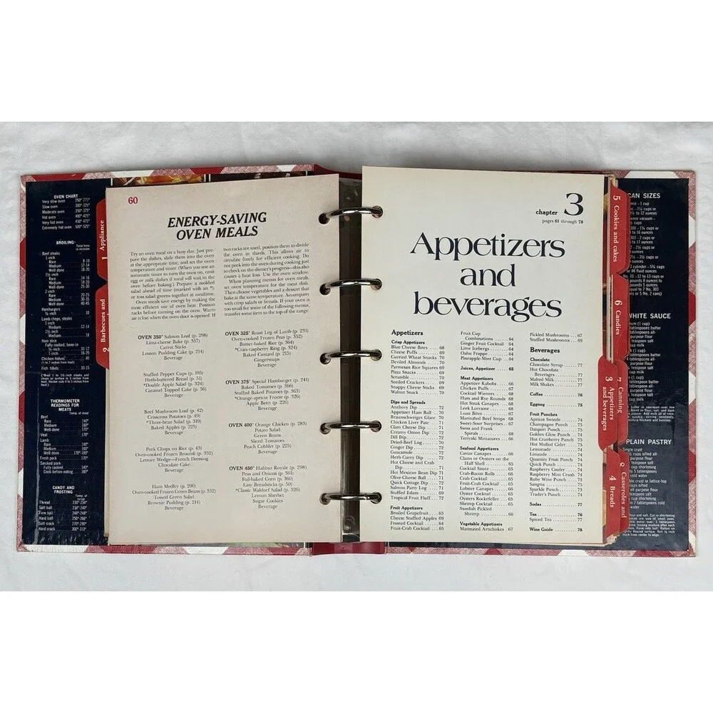 VTG 1976 Better Homes and Gardens New Cookbook 3rd Printing 5 Ring Binder
